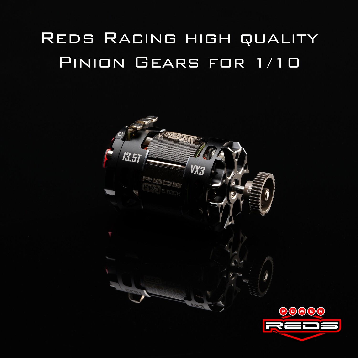 PINION GEAR 24-52T 64P, ALU + HD COATING, 1/10 ELECTRIC MOTOR