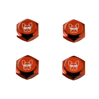 Self-Locking Wheel Nut Red With Cover for 1/8, EBRC