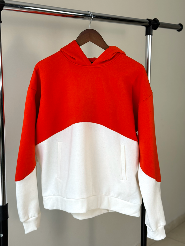 Red Split Hoodie