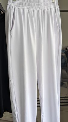 White Basic Pants
