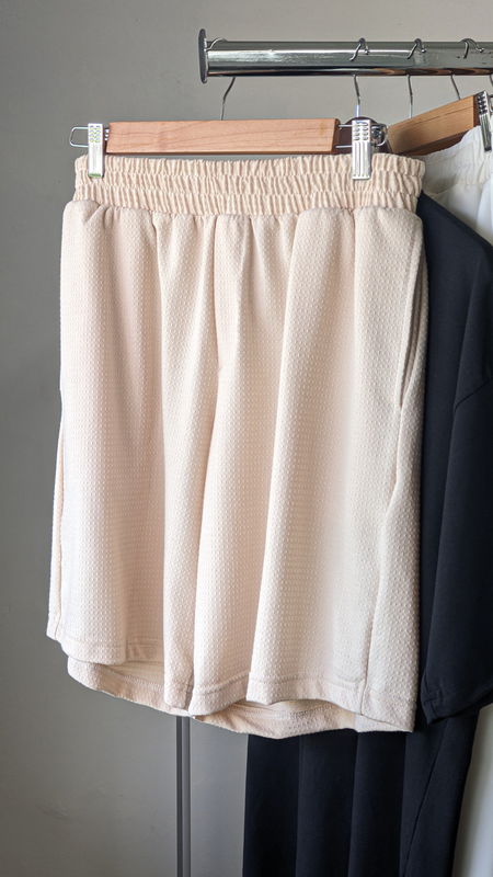 Beige Waffle Short