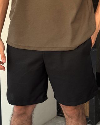 Black Lino Short