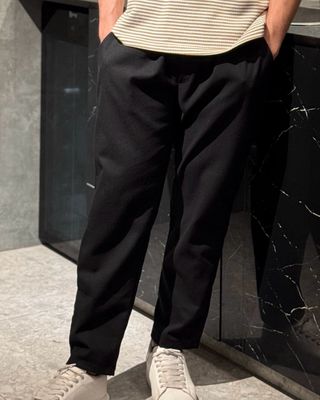 Black Lino Pants