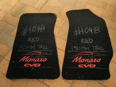 Holden Monaro CV8 - 3 piece - Custom Floor Mat set - Red with Red binding