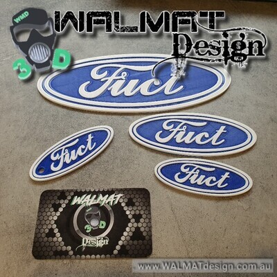 Novelty FORD Badge - FUCT in traditional Ford style