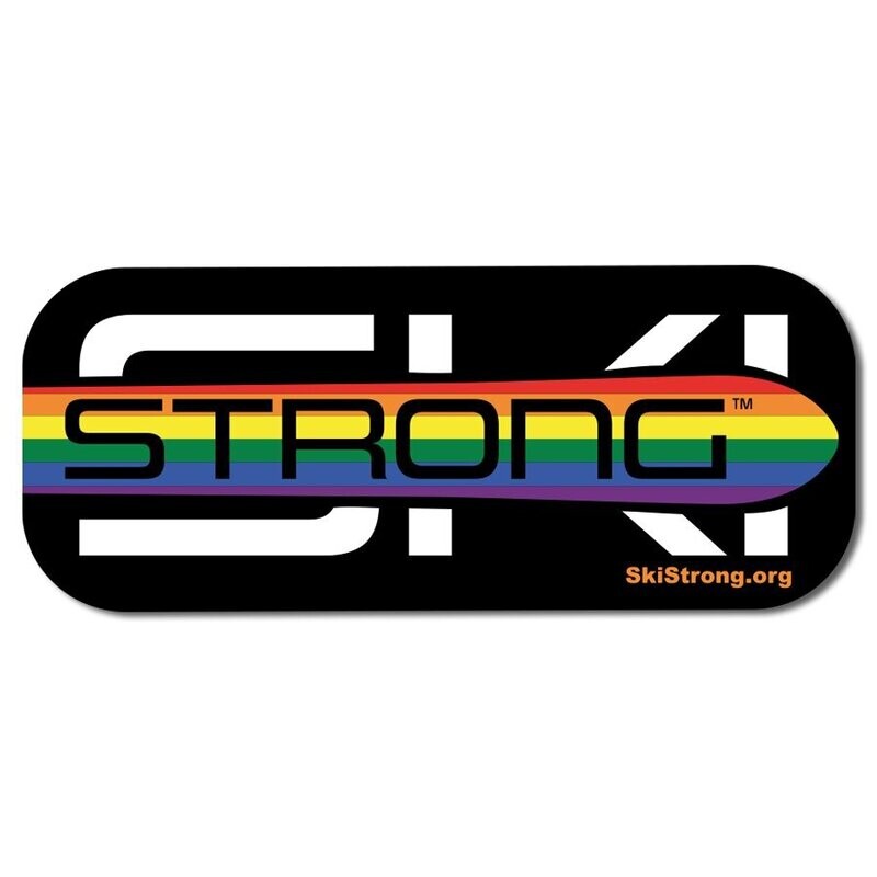 SkiStrong™  5 Helmet Stickers - 3" x 1.25"