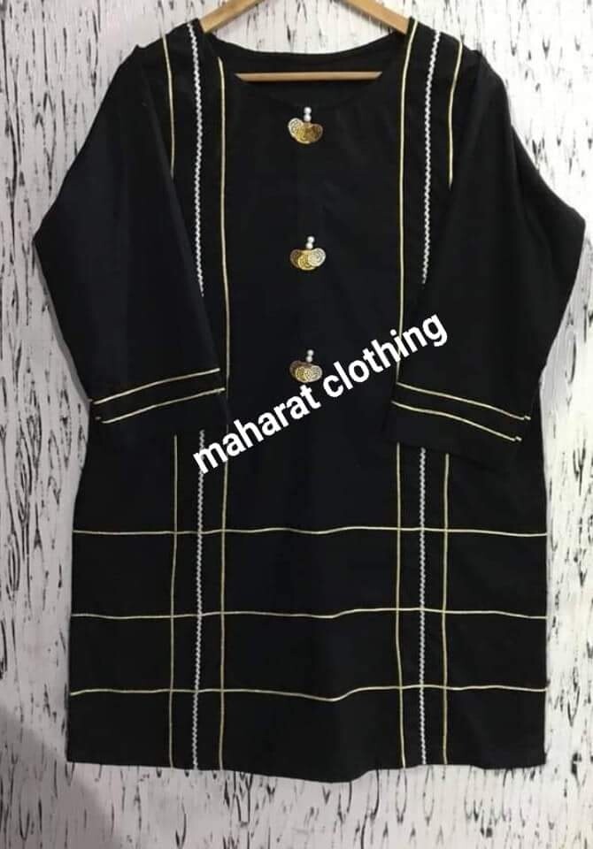 Black cotton kurta