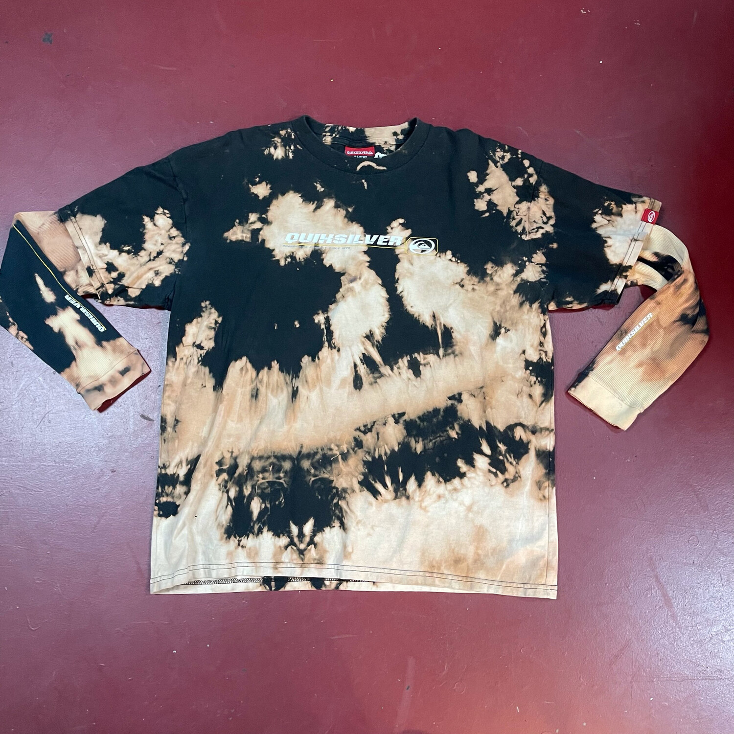 Vintage Quicksilver Tie Dye Long Sleeve Free Shipping