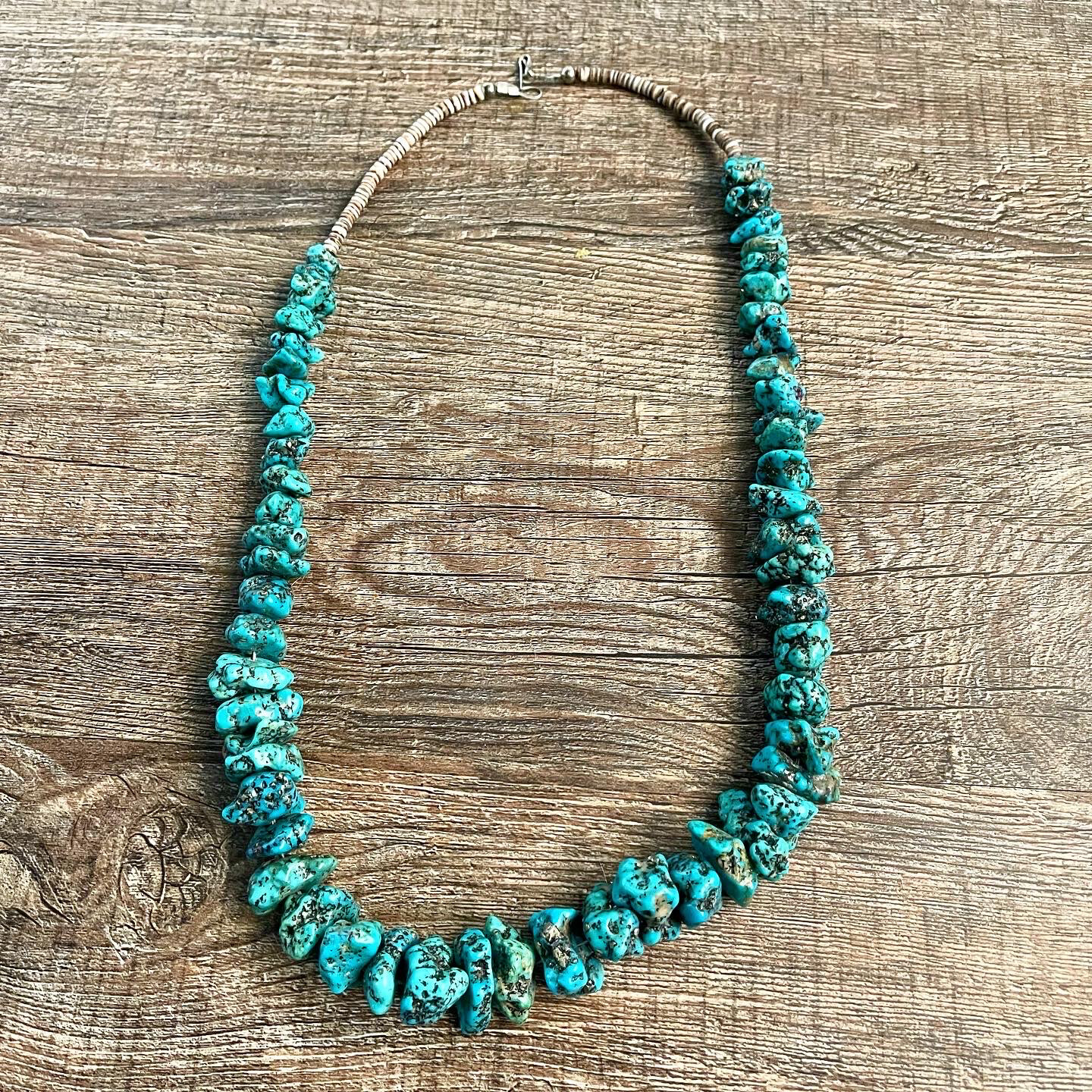 Vintage Turquoise Natural Stone Necklace. Free Shipping