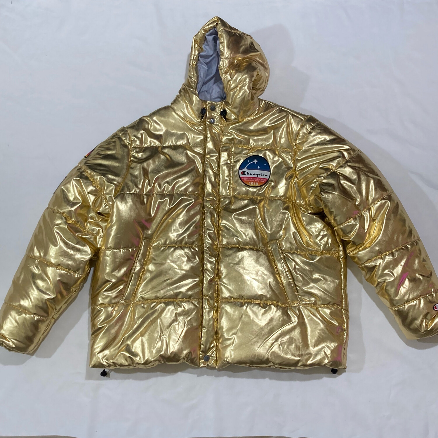 Gold Champion Puffer Jacket