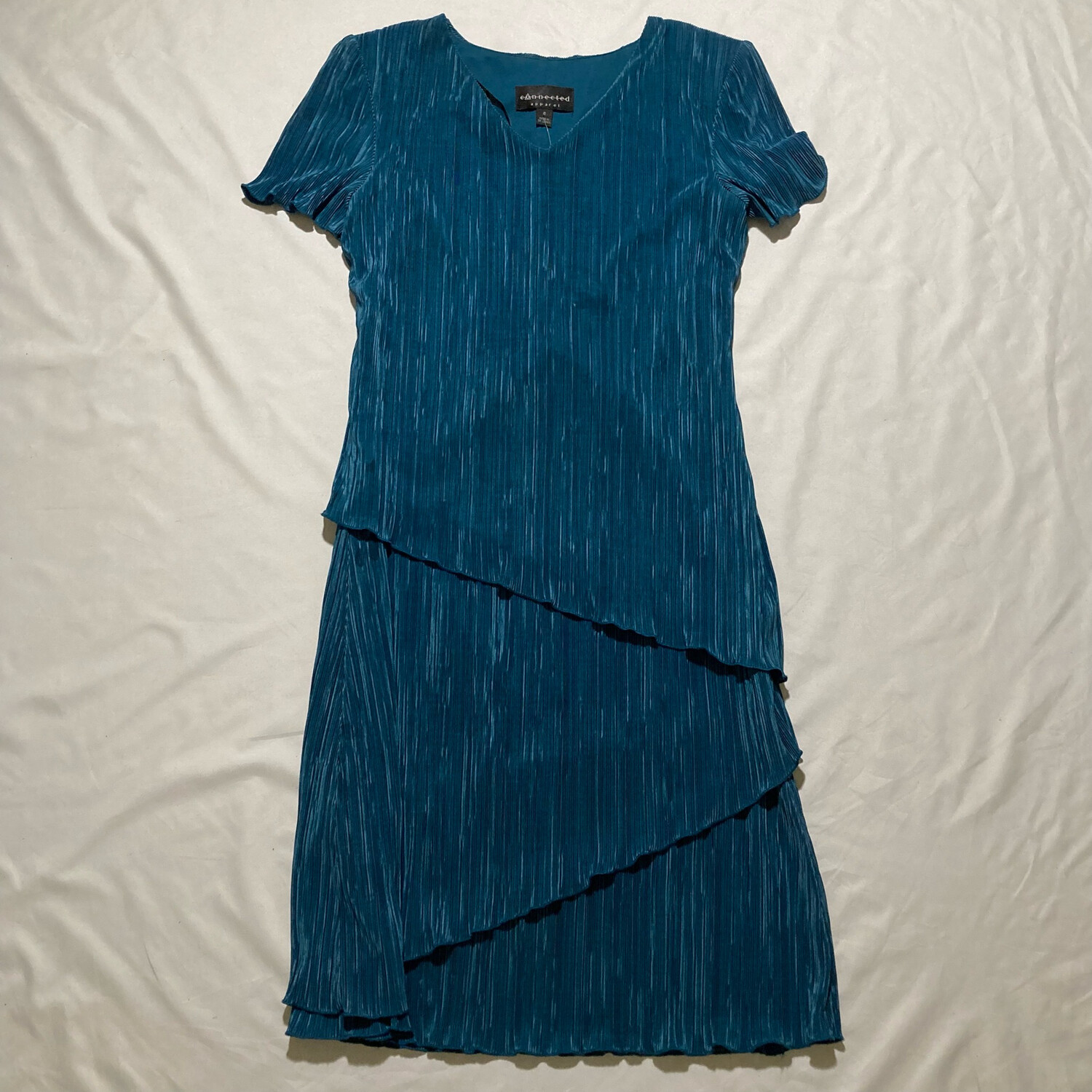 Connected Apparel Blue Vintage Dress