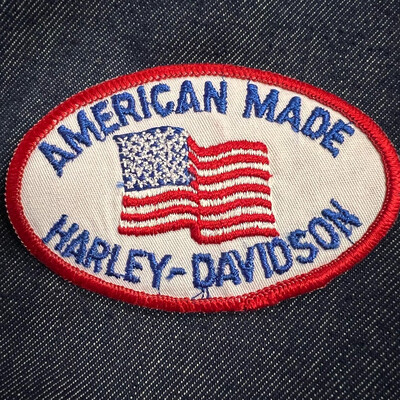 Vintage 1980s Genuine Harley Davidson Iron On American Made Patch. Free Shipping