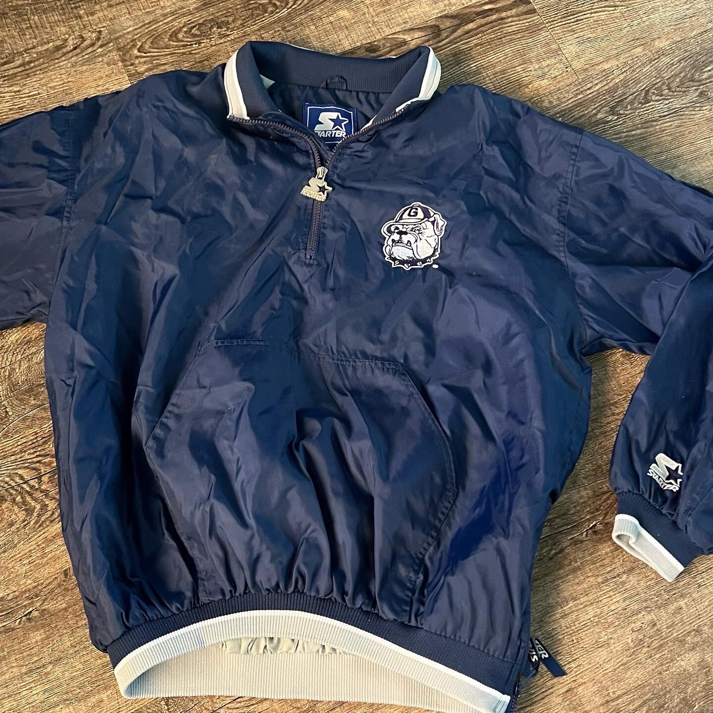 Vintage STARTER Georgetown Hoyas Pullover Jacket. Free Shipping
