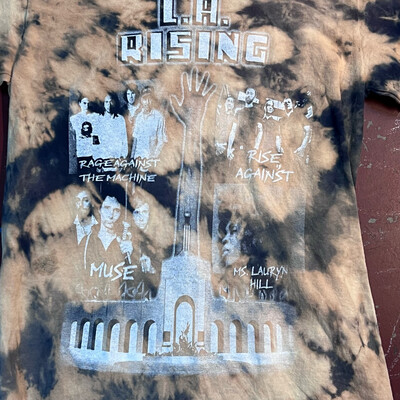 NWT LA Rising T-shirt. Reverse Tie Dyed