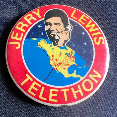 Vintage Jerry Lewis Telethon Phone Room Pin