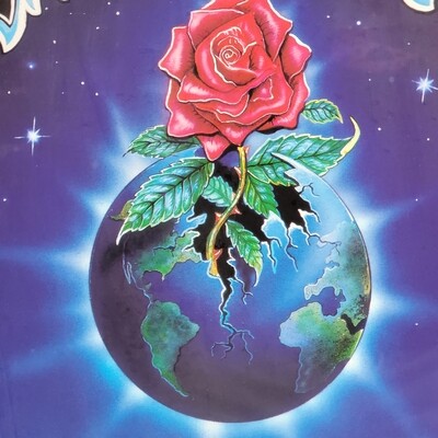 Vintage Grateful Dead Earth Rose Poster M. Dubois