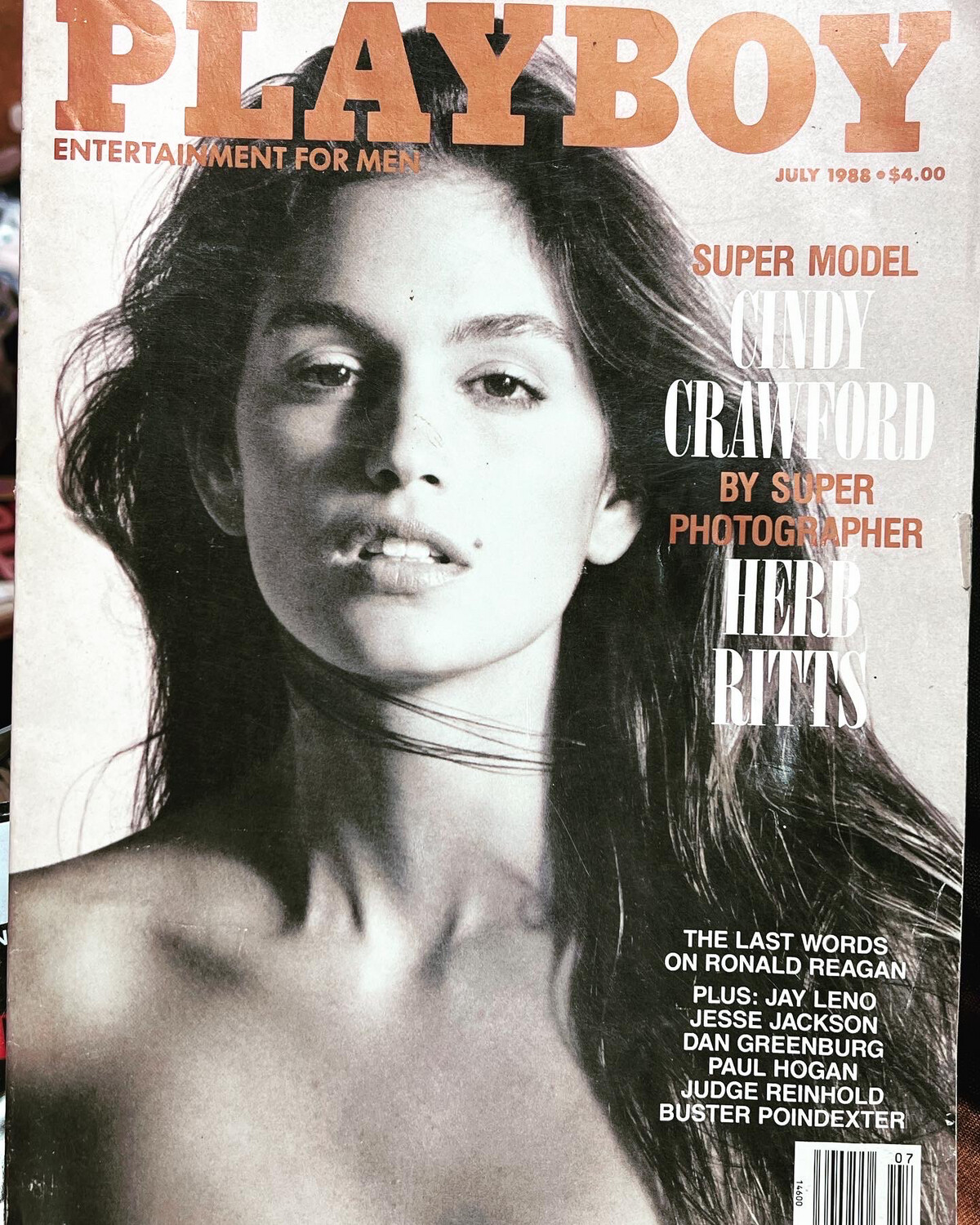 Playboy Magazine July 1988 Cindy Crawford
