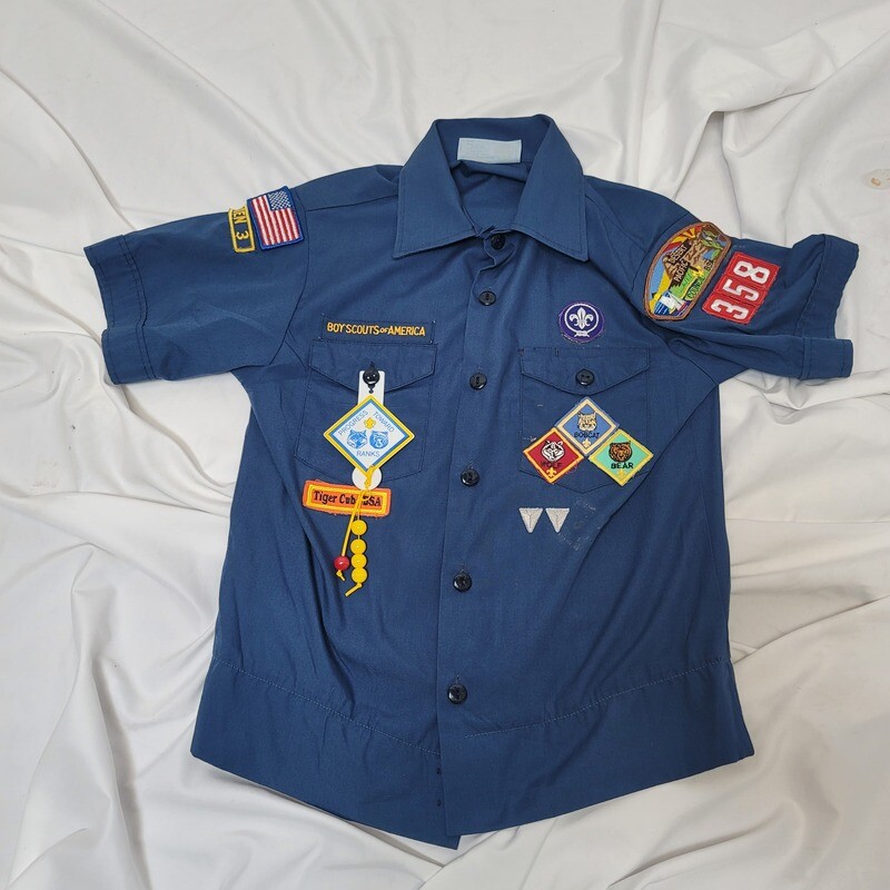 Vintage Boy Scout of America Top Short Sleeves Shirt/Uniform YL