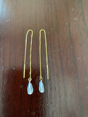 Gold Plated Sterling Silver Moonstone Threads