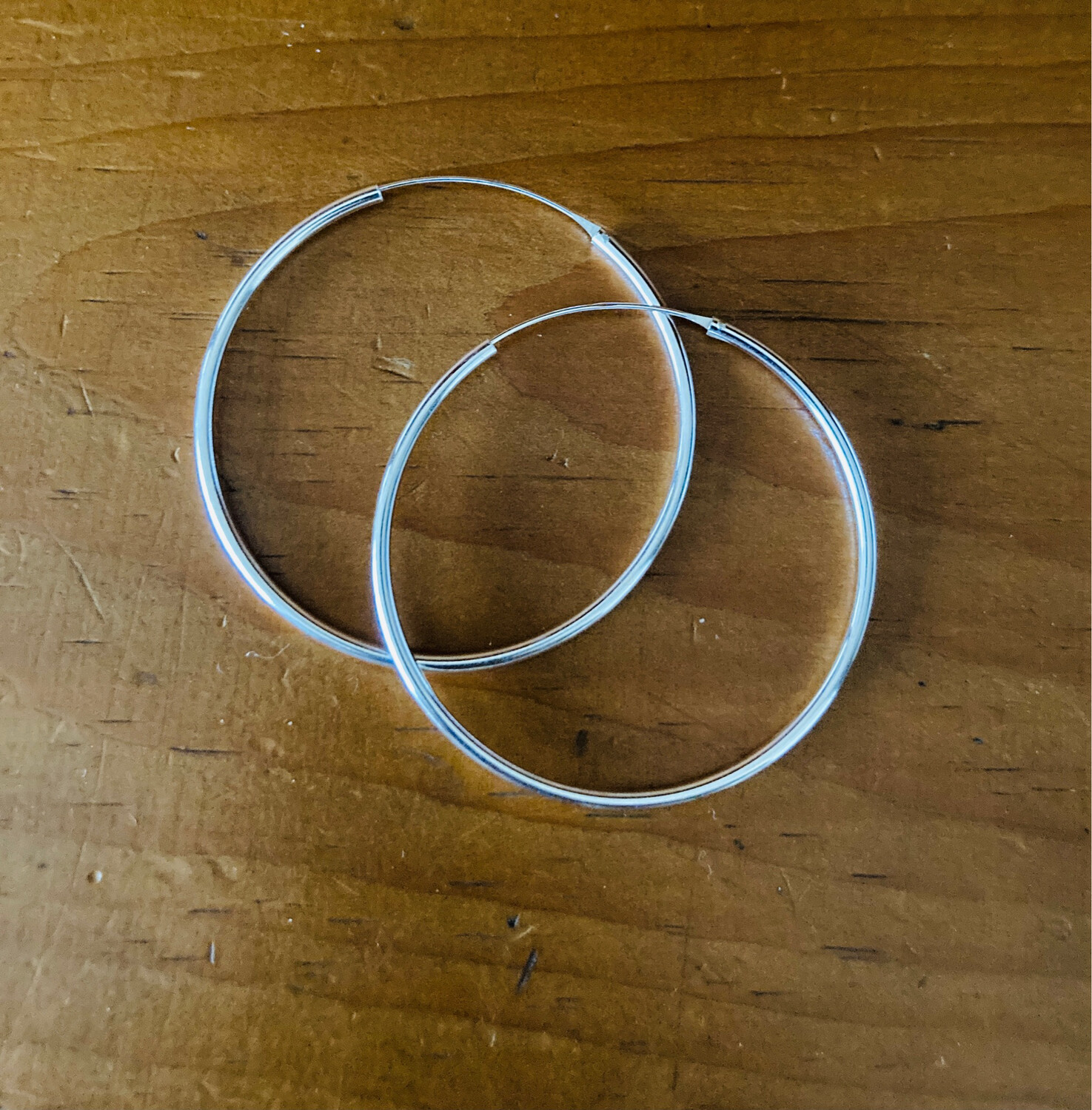 Classic Silver Hoops 55 x 2 mm