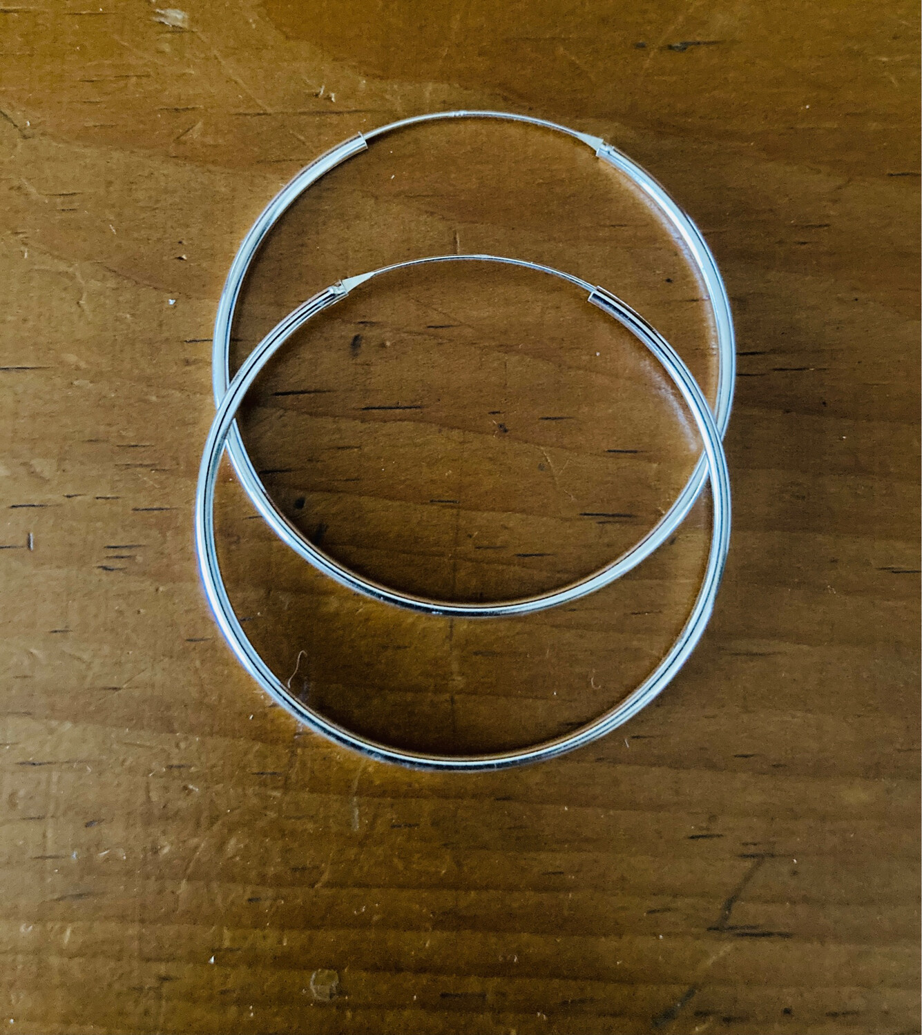 Classic Silver Hoops 60 x 2 mm