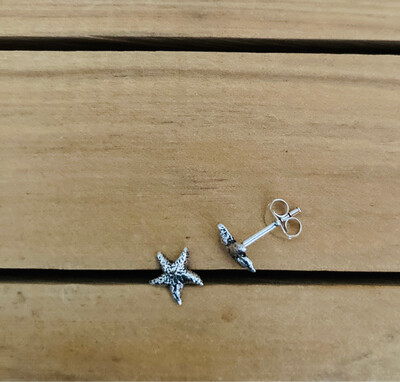 Starfish Sterling Silver Stud Earrings