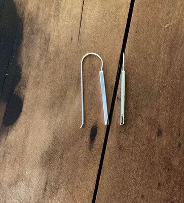 Sterling Silver Simple Bar Drop Earring