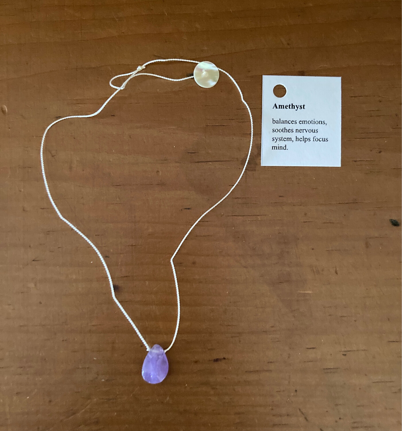 Amethyst Simple Pendant Necklace