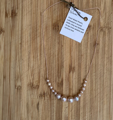 Pink Fresh Water Pearl Necklace