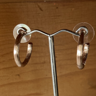 Yuki Rose Gold Textured Half Hoop Earring