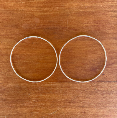 Valencia Fine Sterling Silver Hoop Earrings