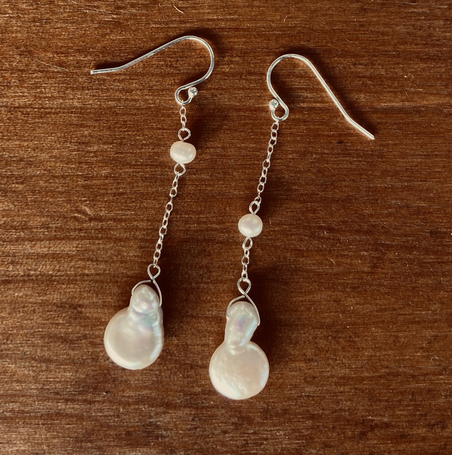 Asymmetric Pearl Drop Earrings