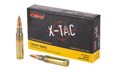 PMC  XTAC, 762X51 NATO, 147 Grain FMJ (500 round case)