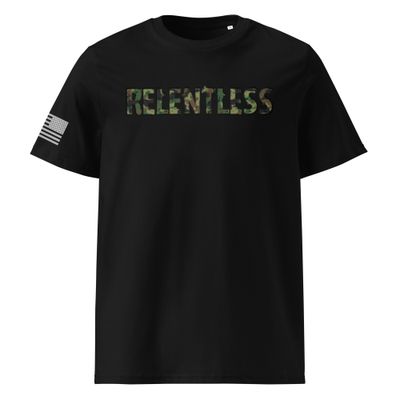 &quot;Relentless&quot; Unisex organic ribbed neck t-shirt