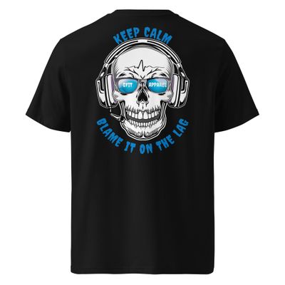 &quot;Blame it on the Lag&quot; Unisex organic ribbed neck t-shirt