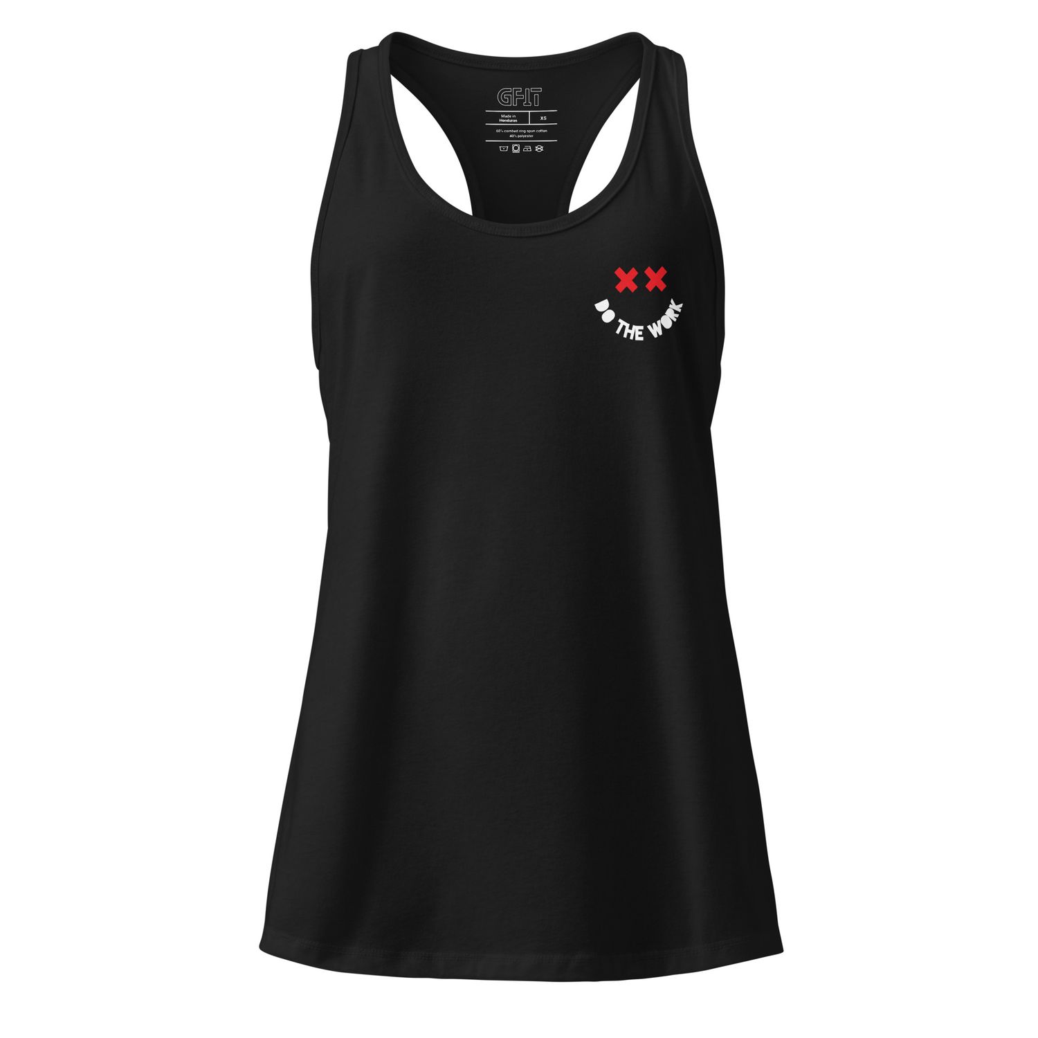 &quot;Smile&quot; Women’s fitted racerback tank top