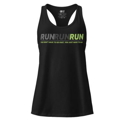&quot;RUN&quot; Women’s fitted racerback tank top
