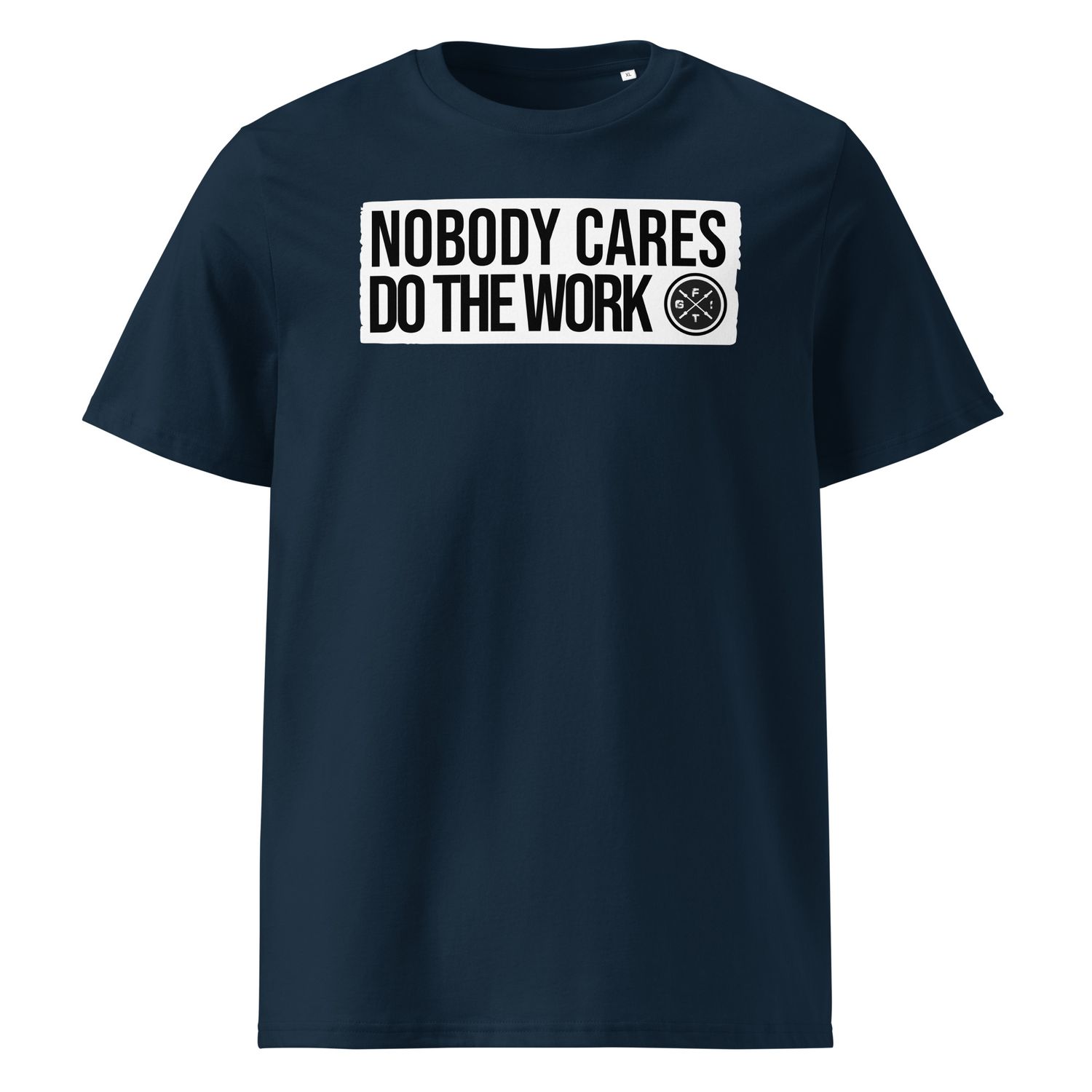 &quot;Nobody Cares&quot; Unisex organic ribbed neck t-shirt