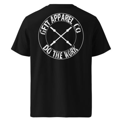 &quot;Barbell X logo&quot; Unisex organic ribbed neck t-shirt