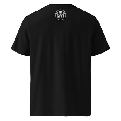 &quot;BUILT BY HEAVY REPS&quot; Unisex organic ribbed neck t-shirt