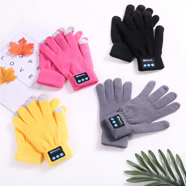 Wholesale Winter Windproof Motorcycle Knitted Bluetooth Gloves Mini