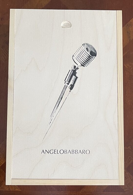 Angelo Babbaro Wooden Box dimension: 8" wide, 3" deep, 12.25 Length.