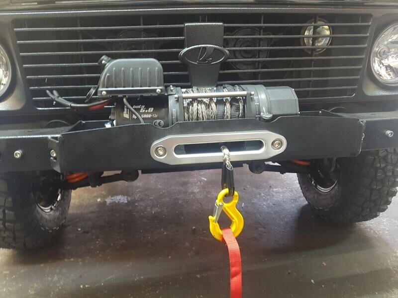 Seilwindensystem Lada Niva Taiga 2,3to Beta 5.0 mit TÜV mit Kunststoffseil Elektrowinde Seilwinde 12V horntools