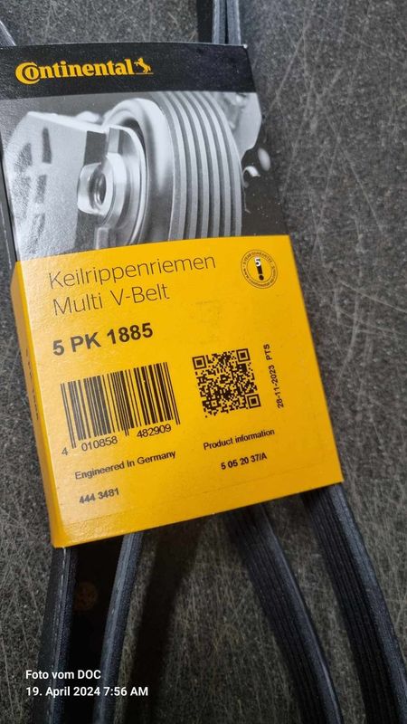 1x Keilrippenriemen  5 PK 1885 von Continental , nur   für Lada Niva TRAVEL  alle sorten ,  Servolenkung + Lichtmaschine