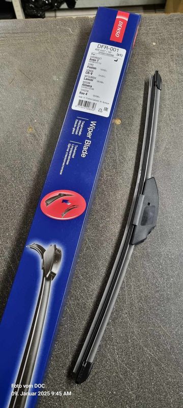 1x Scheibenwischerblatt 400 mm universal für alle NIva vorne  ,  mit Hackensystem,Denso Wiper Blade Flat