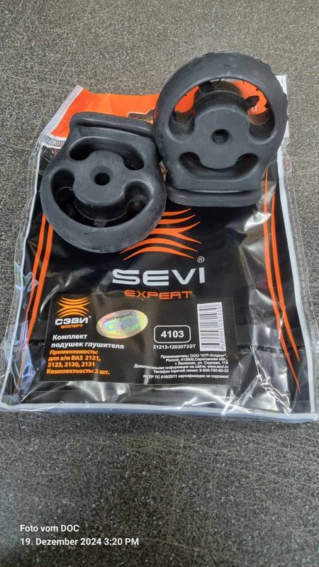 2x Auspuffgummi für Endschalldämpfer für Lada NIVA alle sorten