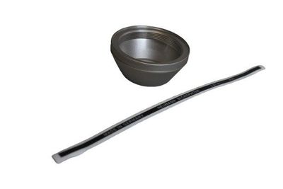 Neumann U87 AI Screw Cap in Nickel with it's label strip alongside all on a white background