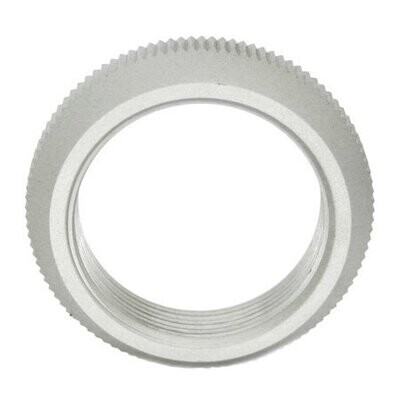 Neumann TLM170 M149 Threaded Locking ring in Nickel Nickel coloured Metal ring with outer machined surface and internal thread on a white background