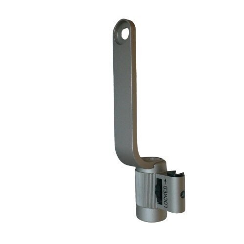 Neumann nickel coloured metal upright plate with hole at top and a lower stand mount backet below for a U47 microphone