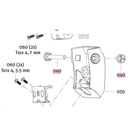 NDH Threaded Bolt Set for headband assembly